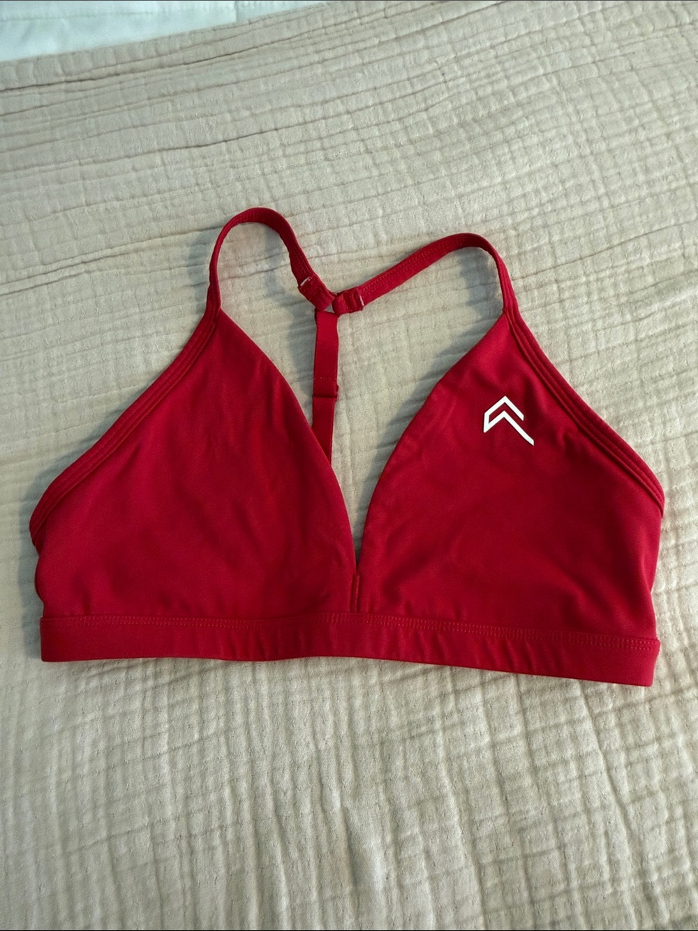Oner Active Red Racerback Triangle Sports Bra
